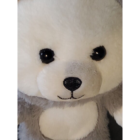 Kellytoy White Bear Grey Gray Raccoon Costume Outfit Plush Stuffed Animal 9” - Picture 3 of 10